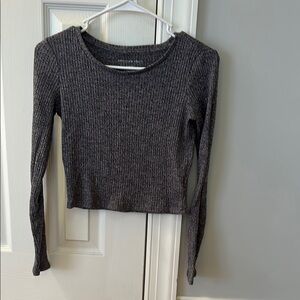 American Eagle Outfitters Gray Long Sleeve Top